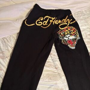 Ed Hardy Tiger Wide leg Sweats